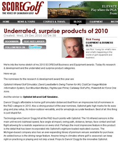 Score Golf Research & Development Award